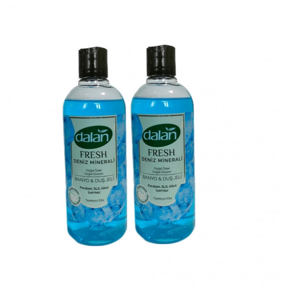 Dalan Fresh Doğal Çiçek Özleri Doğal Gliserin Duş Jeli Deniz Minerali Koku Tazeleyici Etki 2 Adet X 500ml ürün görseli 1