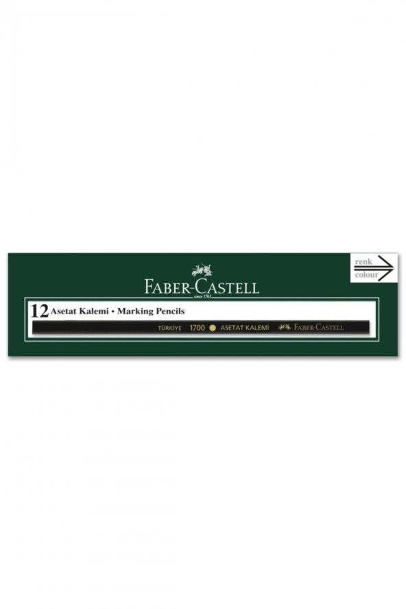 Faber Castell Asetat Işaretleme Kalemi Siyah 12 Adet ürün görseli 1
