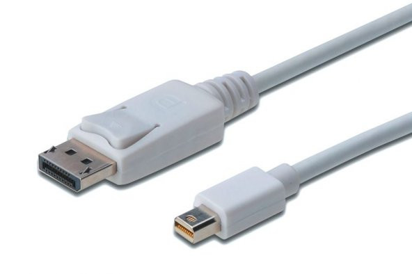 DisplayPort connection cable, mini DP-DP M/M, 2.0m,w/interlock, DP 1.1 AK-340102-020-W ürün görseli 1