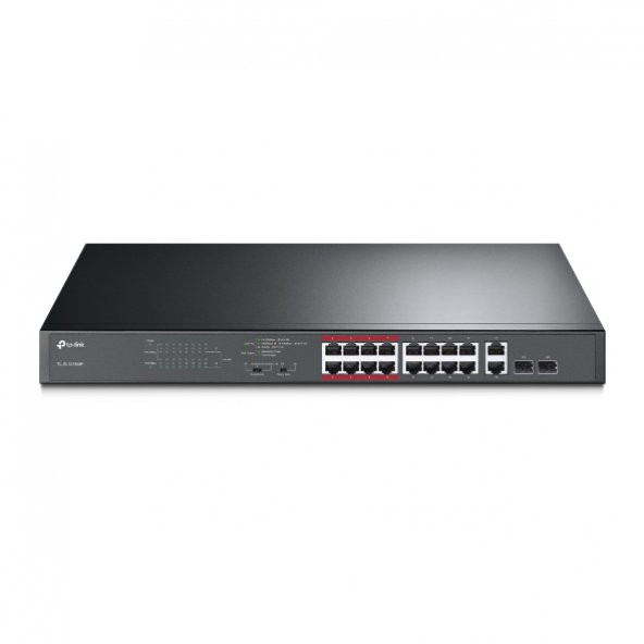 TP-LINK TL-SL1218MP 16-Port 10/100Mbps  2 Port Gigabit Unmanaged PoE Switch ürün görseli 1