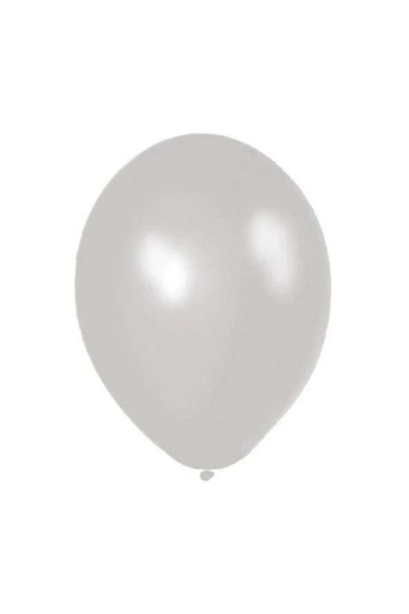 Balonevi Metalik Beyaz 12 İnc Metalik Beyaz Balon (100 Lü Paket) ürün görseli 1