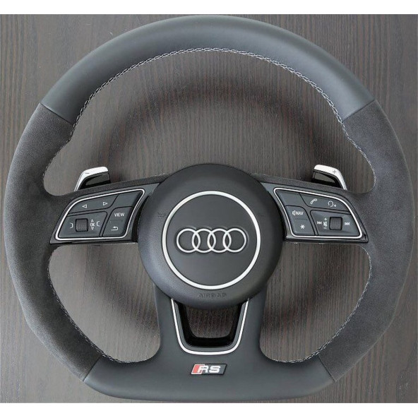 Audi Rs Direksiyon Alüminyum Alaşımlı 3M 3D Sticker Logo 2Li Set ürün görseli 1