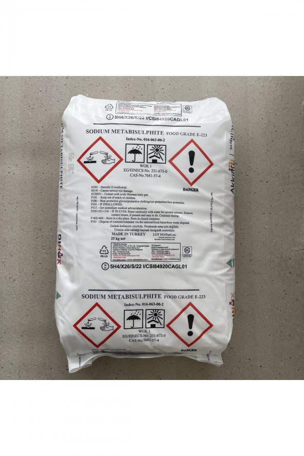 İFA Kimya Sodyum Metabisülfit (Sodıum Metabısulphıte) 25KG Toz E 223 ürün görseli 1