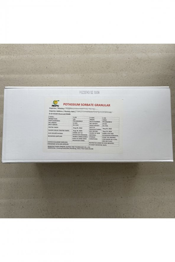 İFA Kimya Potasyum Sorbat Granül 25 kg ürün görseli 1