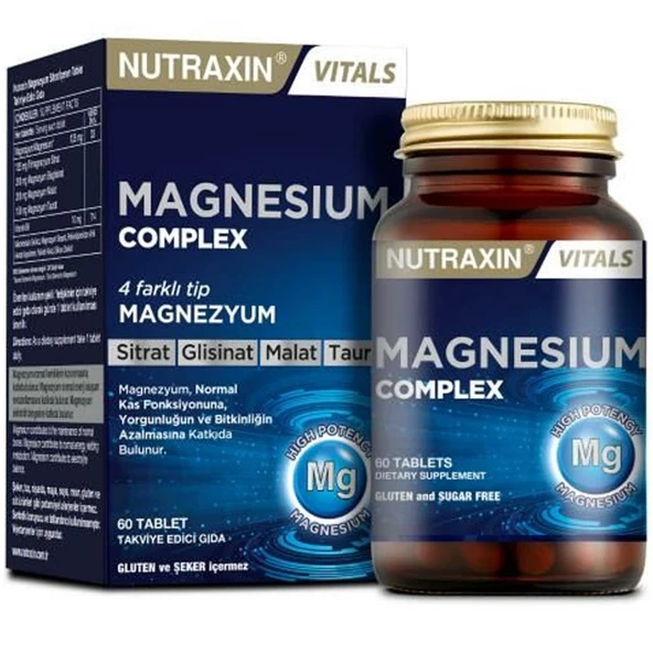 Nutraxin Magnesium Complex Vitamin B6 60 Tablet ürün görseli 1