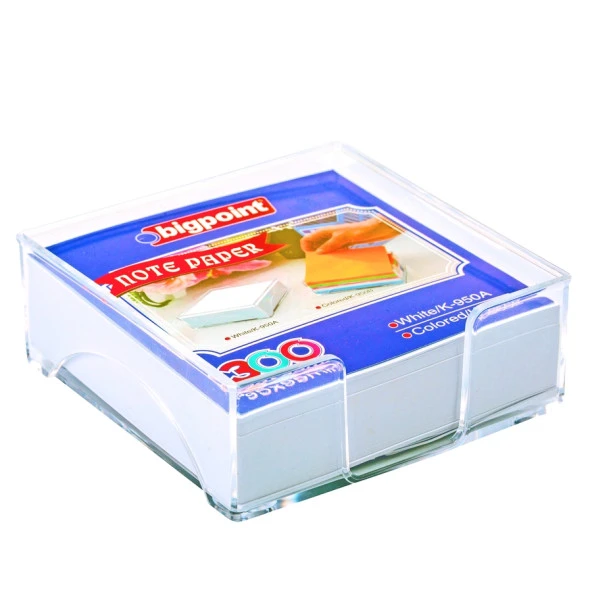 Bigpoint Akrilik Küp Notluk Dolu Beyaz 95x95mm ürün görseli 1