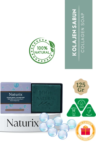 Naturix Kolejen Sabunu 125 Gr - Kırışıklık Önleyici, Yaşlanma Karşıtı ve Canlandırıcı ürün görseli 1