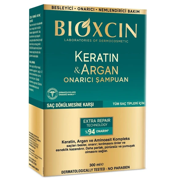 Bioxcin Şampuan Keratin Argan Onarıcı 300 ml ürün görseli 1