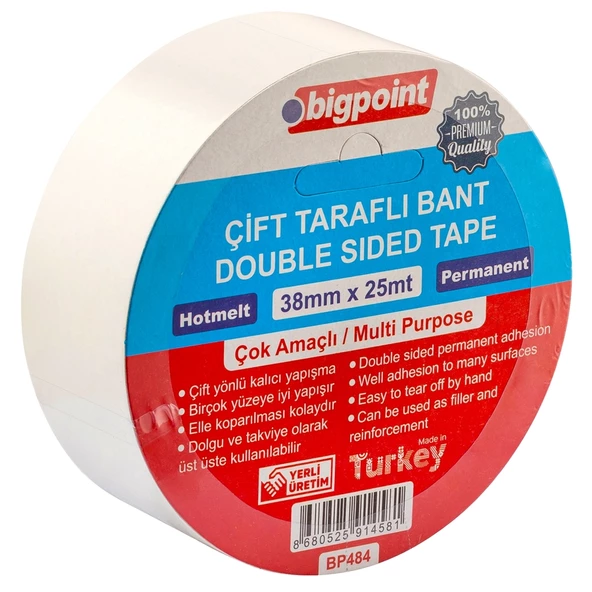 Bigpoint Çift Taraflı Bant 38 mm x 25 m - Resim 2