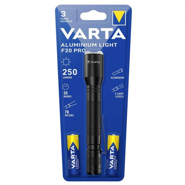 Varta 16607 Alüminyum F20 Pro El Feneri ürün görseli 1