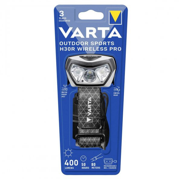 Varta 18650 Outdoor Sports H30R Wireless Pro Kafa Feneri ürün görseli 1