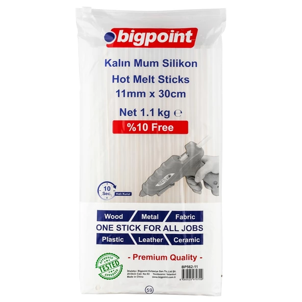 Bigpoint Mum Çubuk Silikon Kalın 11mm x 30cm (1.1 Kilogram) ürün görseli 1