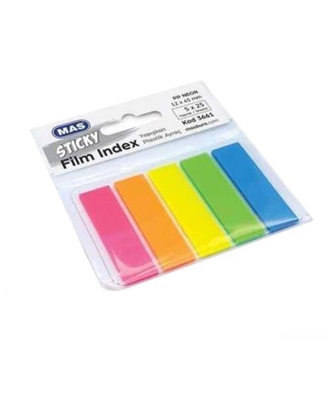 Mas Film İndex Yapışkanlı Ayraç 5 Renk 3661 ürün görseli 1