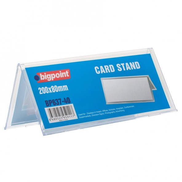 Bigpoint Kart Standı Çift Taraflı 200x80mm ürün görseli 1