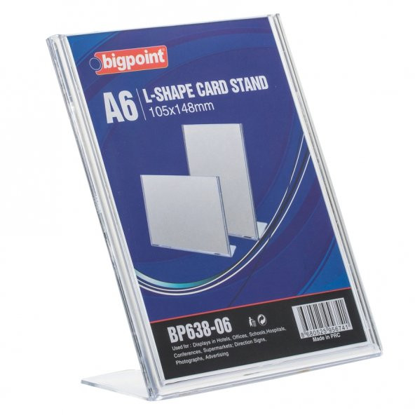 Bigpoint Kart Standı Dikey A6 ürün görseli 1
