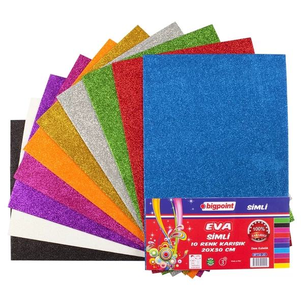 Bigpoint Simli Eva 20x30cm Karışık 10 Renk ürün görseli 1