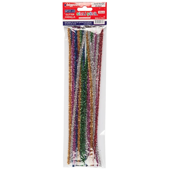 Bigpoint Simli Şönil 30 cm 7 Renk / 25'li Poşet ürün görseli 1