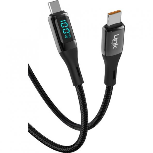 LinkTech LİNKTECHK680 Safe Dijital Göstergeli Usb-C/type-C 100W Şarj Kablosu ürün görseli 1