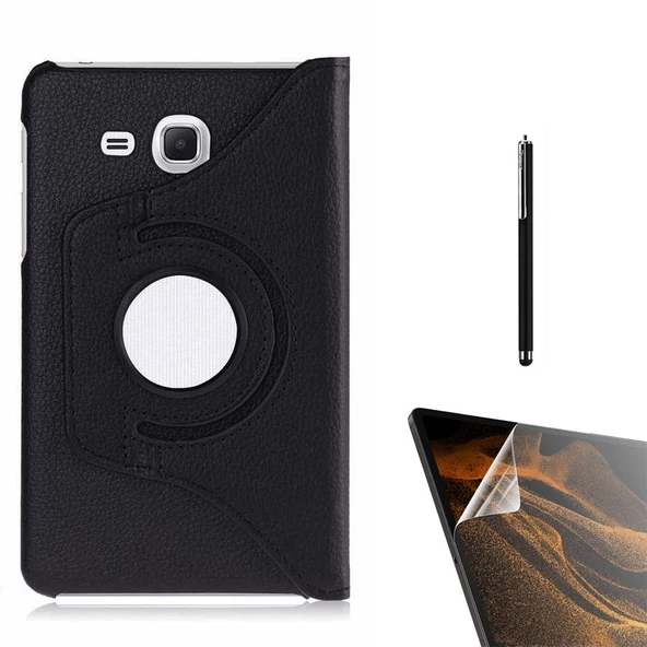 Gpack Samsung Galaxy Tab 4 T280 Kılıf Kapaklı Standlı 360 Dönebilen Koruma dn22  Nano  Kalem ürün görseli 1