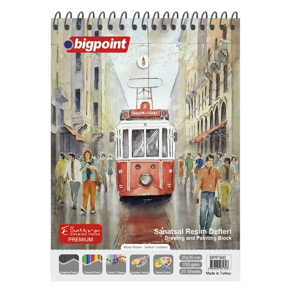 Bigpoint Sanatsal Resim Defteri 135 Gram 25x35cm - 25 Yaprak ürün görseli 1