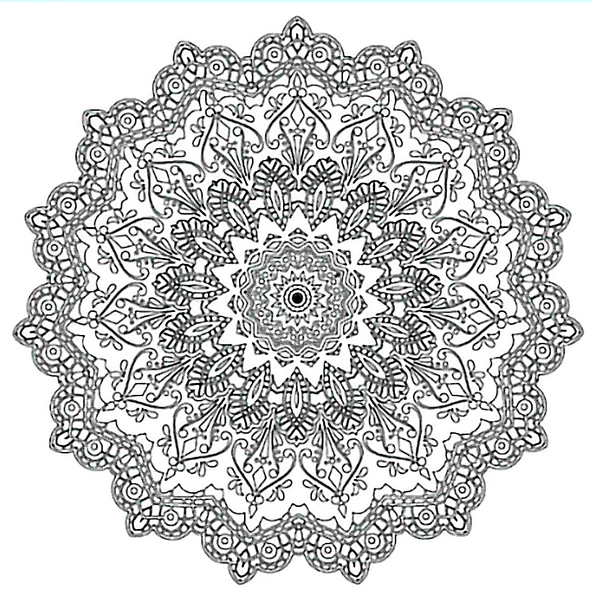 Bigpoint Baskılı Pres Tuval 30x30cm Mandala ürün görseli 1
