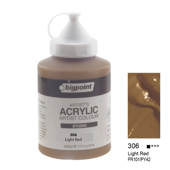 Bigpoint Akrilik Boya 500 ml Light Red 306 ürün görseli 1