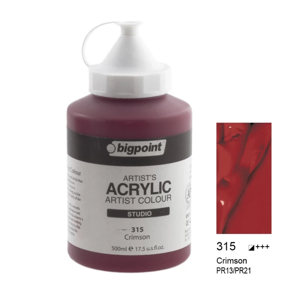 Bigpoint Akrilik Boya 500 ml Crimson 315 ürün görseli 1