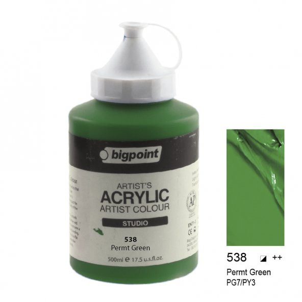 Bigpoint Akrilik Boya 500 ml Perm Green 538 ürün görseli 1