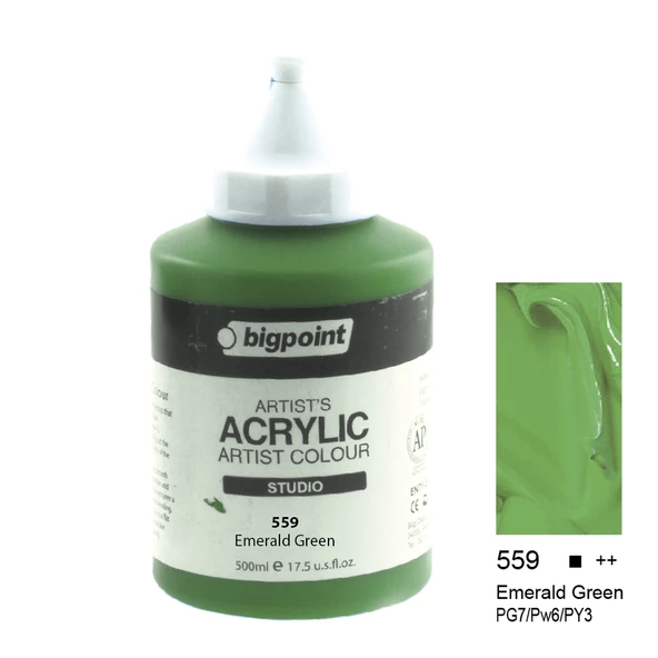 Bigpoint Akrilik Boya 500 ml Emerald Green 559 ürün görseli 1