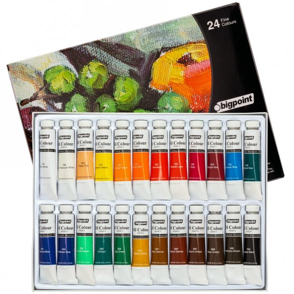 Bigpoint Yağlı Boya Seti 12 ml Tüp x 24 Renk ürün görseli 1