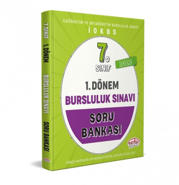 7. Sınıf 1.Dönem Bursluluk Sınavı Soru Bankası Editör Yayınları ürün görseli 1