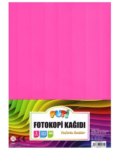 Puti Fosforlu Renkli Fotokopi Kağıdı 00619 ürün görseli 1