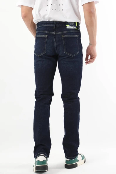 Erkek Regular Fit Jean Pantolon Lacivert - Resim 7