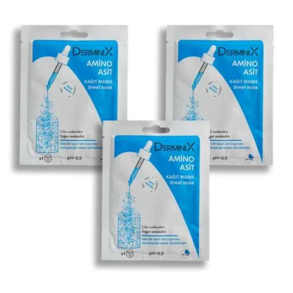 Derminix Amino Asit 3lü Kağıt Maske Set ürün görseli 1