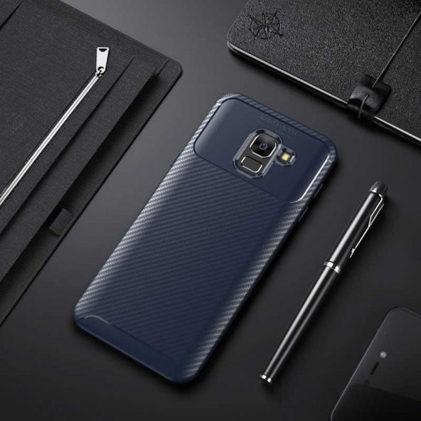 Samsung Galaxy J6 Kılıf Focus Karbon Kamera Korumalı Silikon Kılıf ürün görseli 1