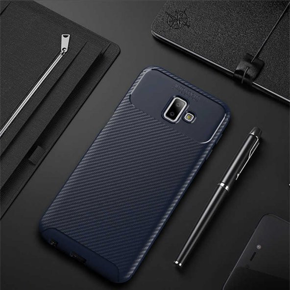 Samsung Galaxy J6 Plus Kılıf Focus Karbon Kamera Korumalı Silikon Kılıf ürün görseli 1