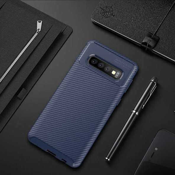 Samsung Galaxy S10E Kılıf Focus Karbon Kamera Korumalı Silikon Kılıf ürün görseli 1