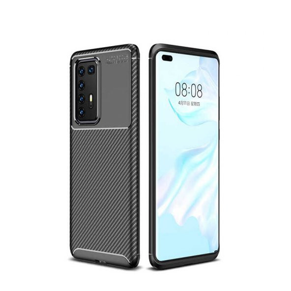 Huawei P40 Pro Kılıf Focus Karbon Kamera Korumalı Silikon Kılıf ürün görseli 1
