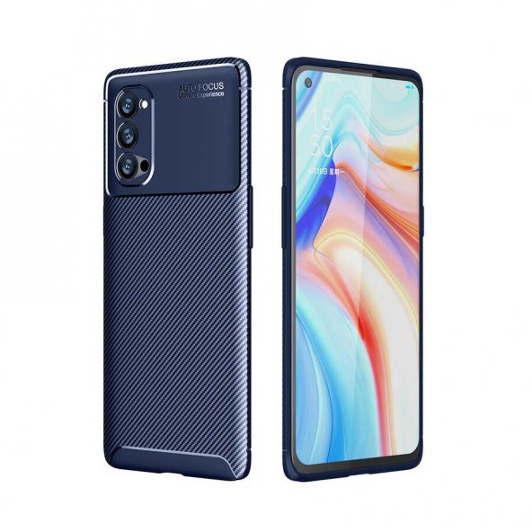 Oppo Reno 4 Pro 5G Kılıf Focus Karbon Kamera Korumalı Silikon Kılıf ürün görseli 1