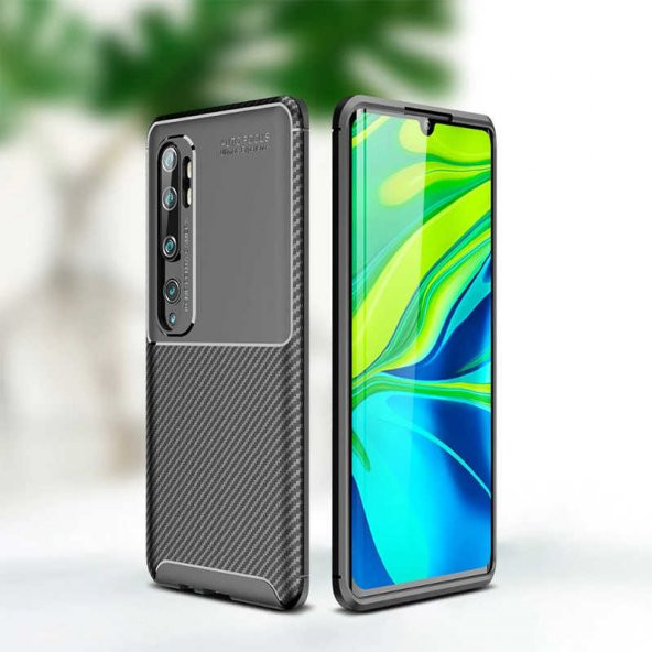 Xiaomi Mi Note 10 Kılıf Focus Karbon Kamera Korumalı Silikon Kılıf ürün görseli 1