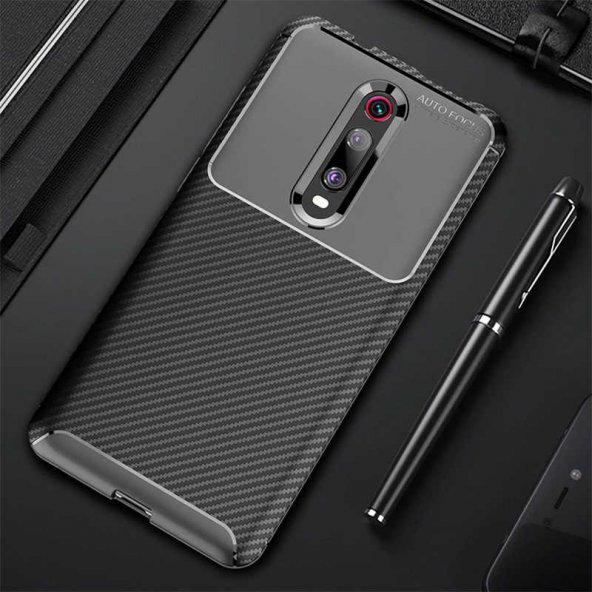 Xiaomi Mi 9T Kılıf Focus Karbon Kamera Korumalı Silikon Kılıf ürün görseli 1