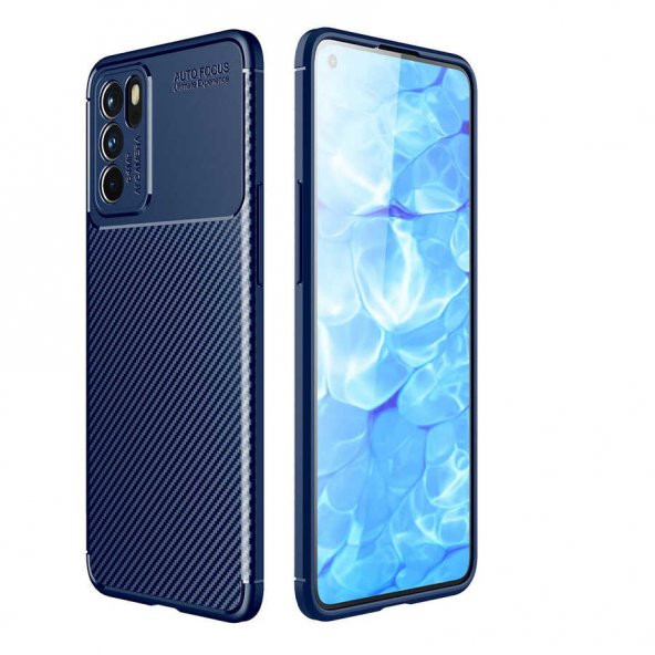 Oppo Reno 6 4G Kılıf Focus Karbon Kamera Korumalı Silikon Kılıf ürün görseli 1