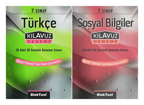Bloktest 7. Sınıf Türkçe + Sosyal Bilgiler Kılavuz Deneme Seti 2 Kitap ürün görseli 1