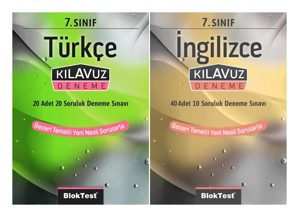 Bloktest 7. Sınıf Türkçe + İngilizce Kılavuz Deneme Seti 2 Kitap ürün görseli 1