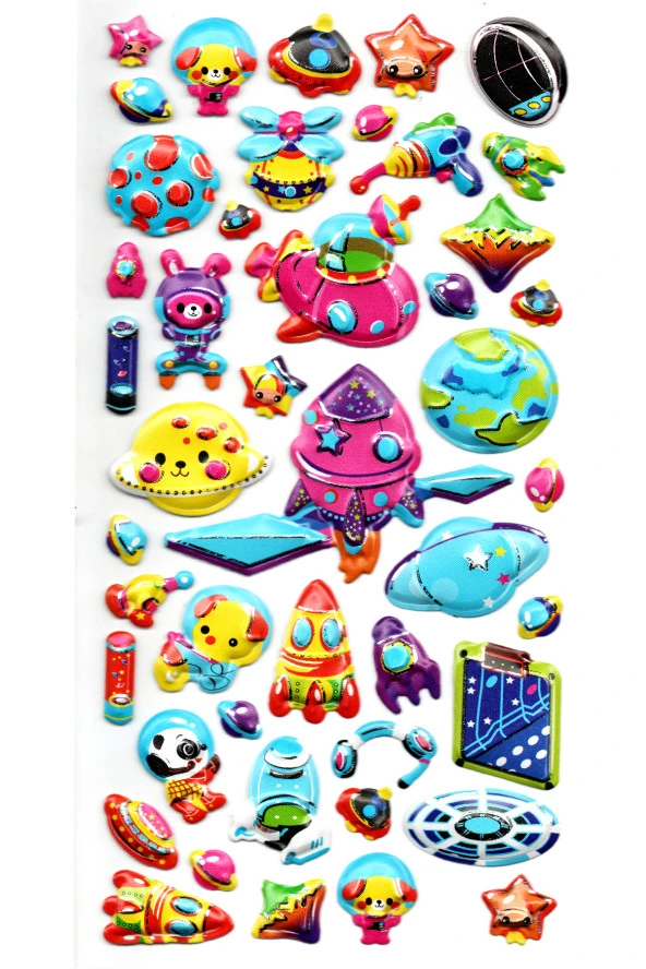 Sticker Kabartmalı Stiker Defter, Planlayıcı Etiket (limlra-033) - 17X9 cm - Uzay, Galaksi ürün görseli 1