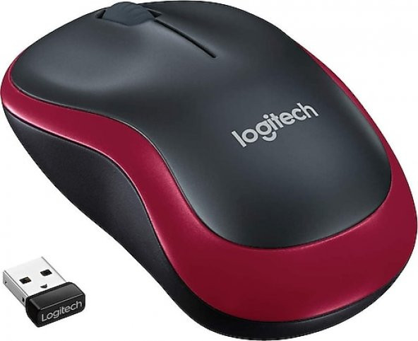 LOGITECH M185 Nano USB Kablosuz Mouse Kırmızı (910-002237) ürün görseli 1