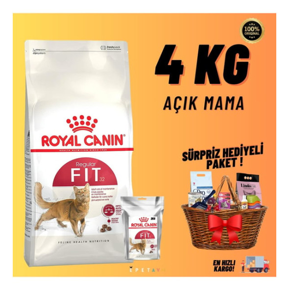 Royal Canin FHN Fit 32 Yetişkin Kedi Maması 4 KG (AÇIK MAMA) HEDİYELİ ÜRÜN  SKT:09.02.2027 ürün görseli 1