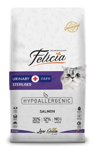 Felicia Sterilised Düşük Tahıllı Somonlu Kısırlaştırılmış Yetişkin Kedi Maması 12 KG ürün görseli 1