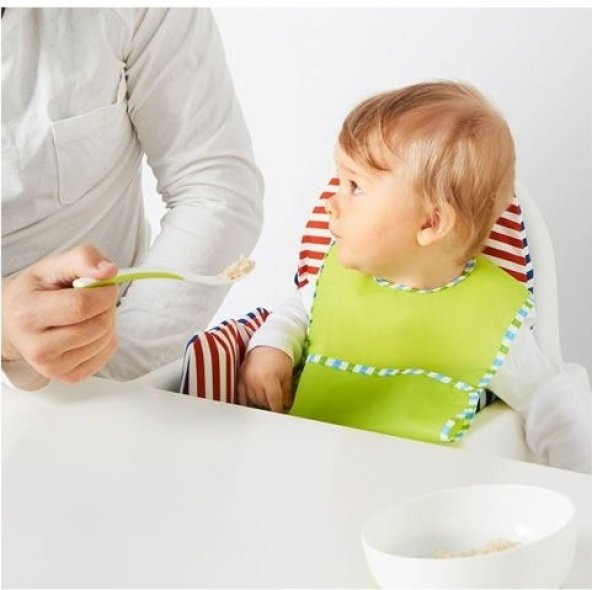 IKEA 2li Mama Kaşığı, Beyaz-Yeşil Ikea Bebek Mama Kaşığı 2li 13-16 cm ürün görseli 1