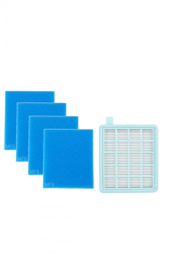 Philips FC 9530 / 9531 / 9532 / 9533 Uyumlu 1 Adet Hepa Filtre ve 4 Adet Sünger ürün görseli 1